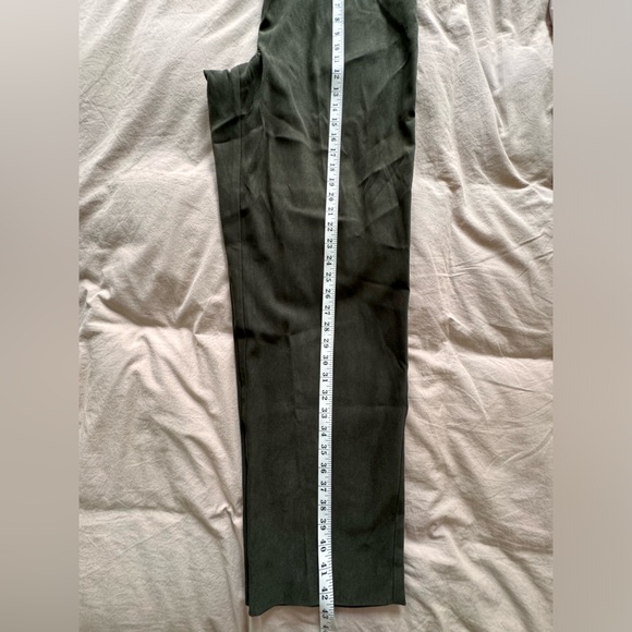 NWT Orvis Women's Plus Pants Sz 14 Green High Waist Slacks Suede Straight Leg - Picture 7 of 11